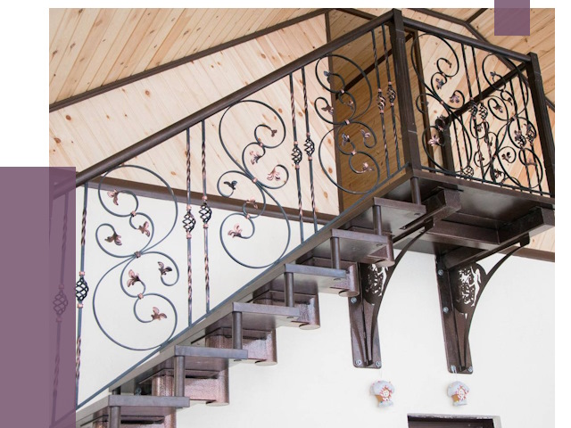 Кованые лестницы в Калуге от 78889 руб. под ключ