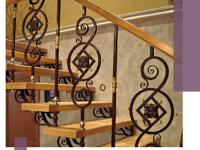 Изготовление кованых лестниц под ключ в Калуге