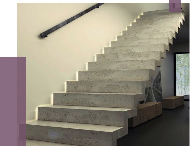 Облицовка бетонных лестниц в Калуге от 4551 руб/м2