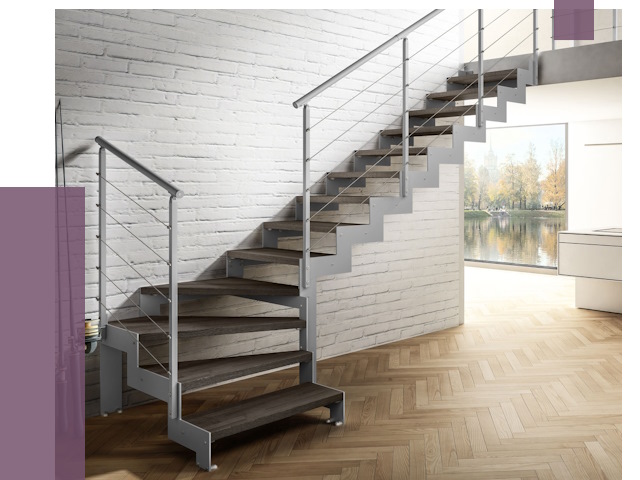 Г-образные лестницы под ключ в Калуге от 36663 руб. | ПРОЛЁТ-Клг