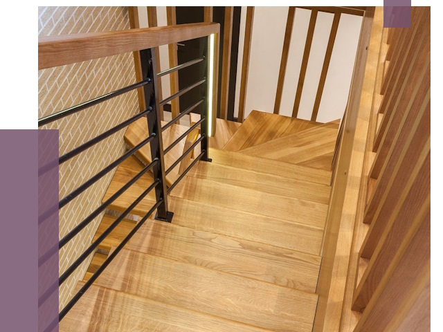 Лестницы из ясеня в Калуге под ключ от 9912 руб. 