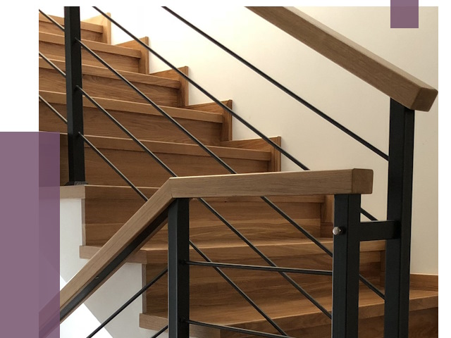 Обшивка металлической лестницы деревом в Калуге от 4298 руб.