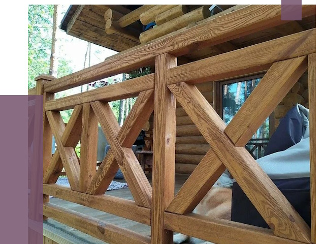 Деревянные перила под ключ в Калуге от 7586 руб. 