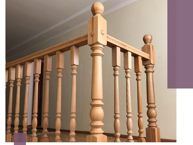 Деревянные перила на заказ в Калуге: монтаж и изготовление