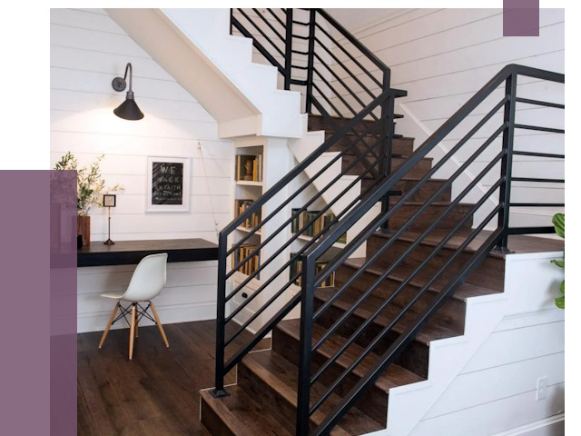 Перила для лестницы в доме в Калуге от 7333 руб. — ПРОЛЁТ-Клг