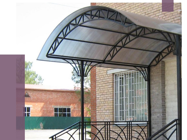 Металлические навесы и козырьки в Калуге от 12643 руб.