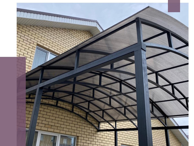 Монтаж козырьков в Калуге от 11378 руб. | ПРОЛЁТ-Клг