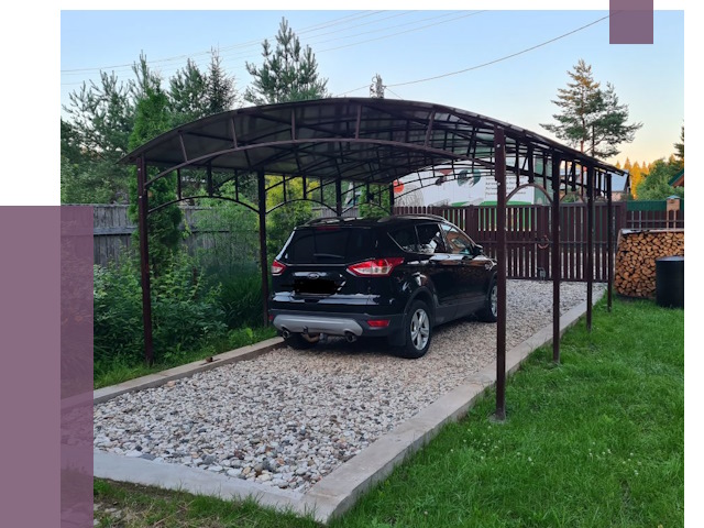 Навесы для автомобиля в Калуге от 12996 руб.  | ПРОЛЁТ-Клг