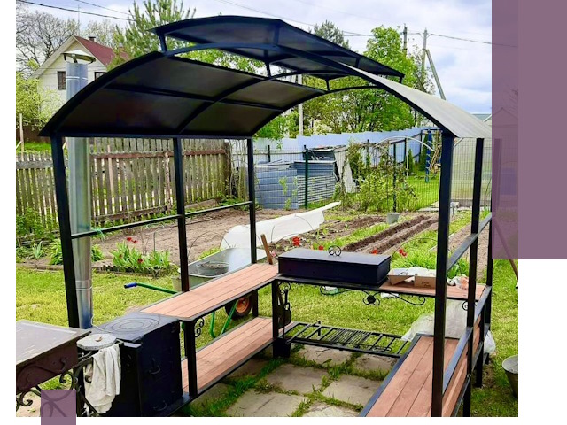 Навесы для барбекю в Калуге: изготовление, монтаж и демонтаж