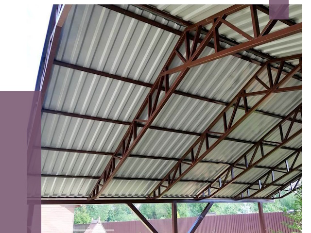 Навесы из профнастила в Калуге от 7282 руб. | ПРОЛЁТ-Клг