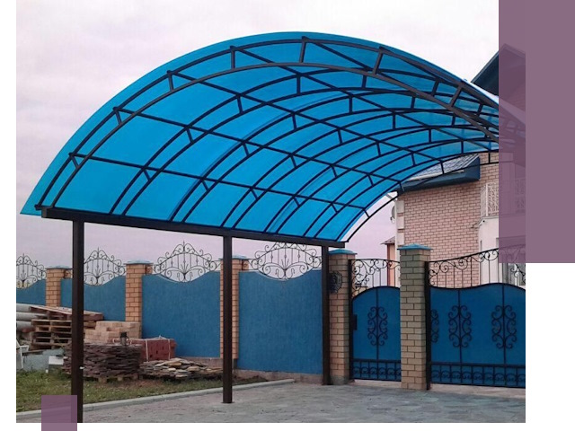 Арочные навесы под ключ в Калуге — изготовление и монтаж