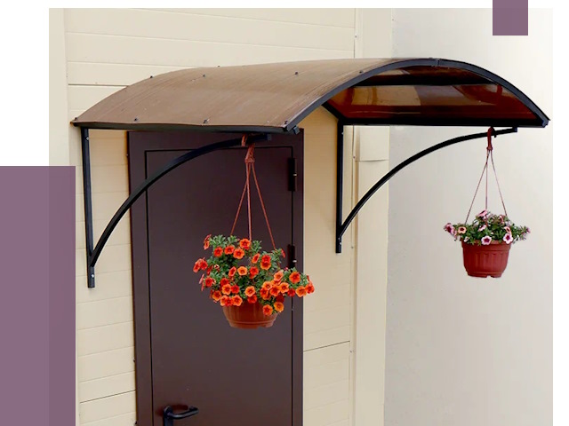 Козырьки над входом в Калуге от 14665 руб.  | ПРОЛЁТ-Клг