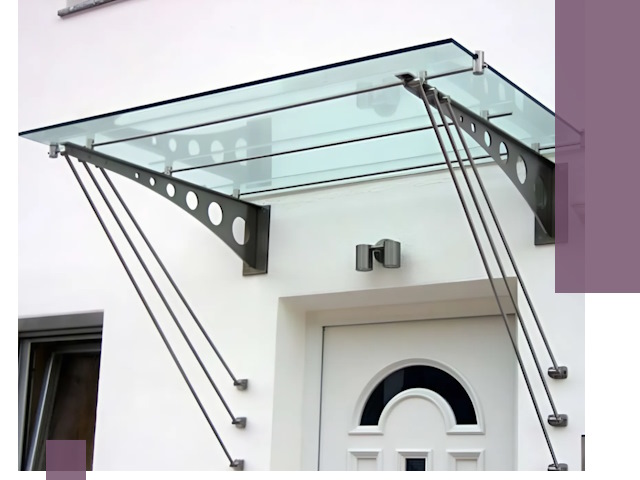 Козырьки над входом под ключ в Калуге — изготовление и монтаж