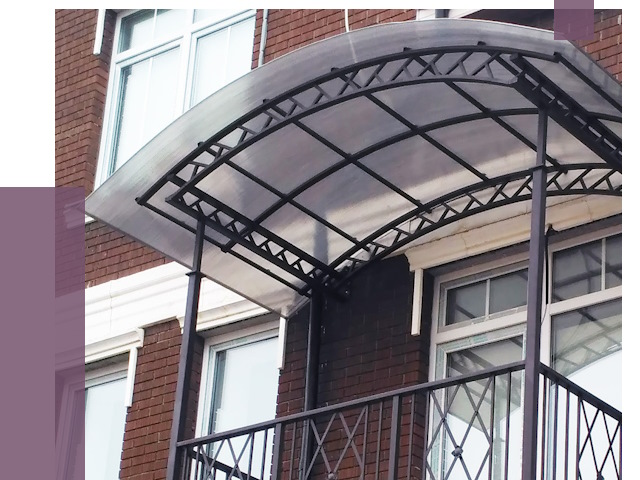 Козырьки над балконом в Калуге от 8546 руб. | ПРОЛЁТ-Клг