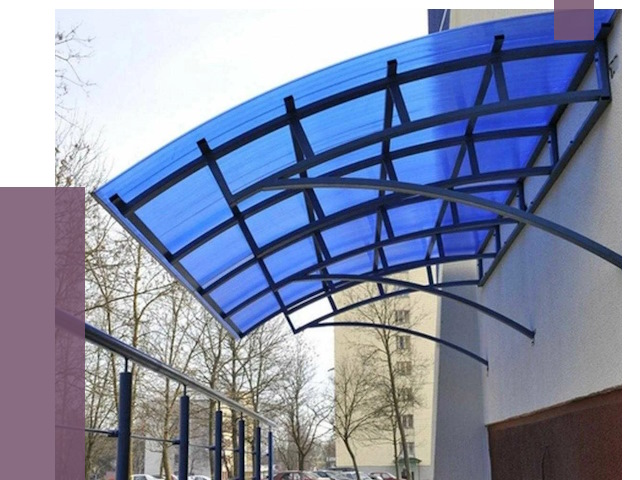 Козырьки из поликарбоната в Калуге от 4248 руб. под ключ | ПРОЛЁТ-Клг