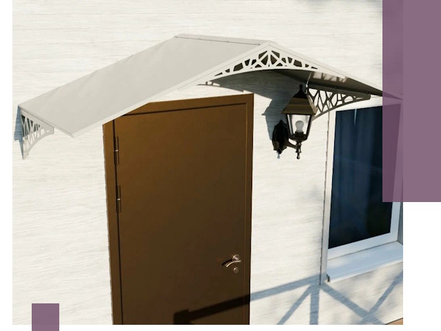 Металлические козырьки на входы и террасы в Калуге