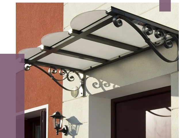 Односкатные козырьки в Калуге от 8293 руб.  | ПРОЛЁТ-Клг