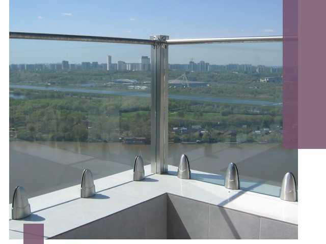 Стеклянные парапеты премиум класса в Калуге для домов и бизнесов