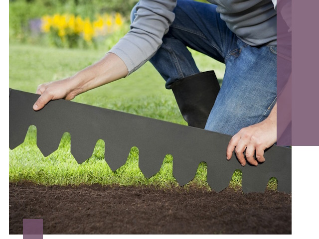 Металлические бордюры для газона в Калуге — изготовление и монтаж